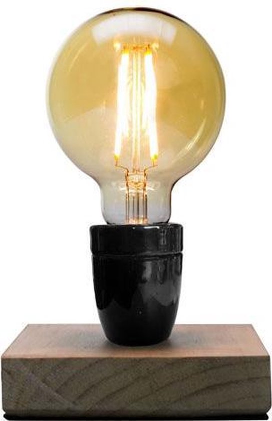 Gusta - Vintage Lamp - Hout/Wood incl. Vintage LED Bulb