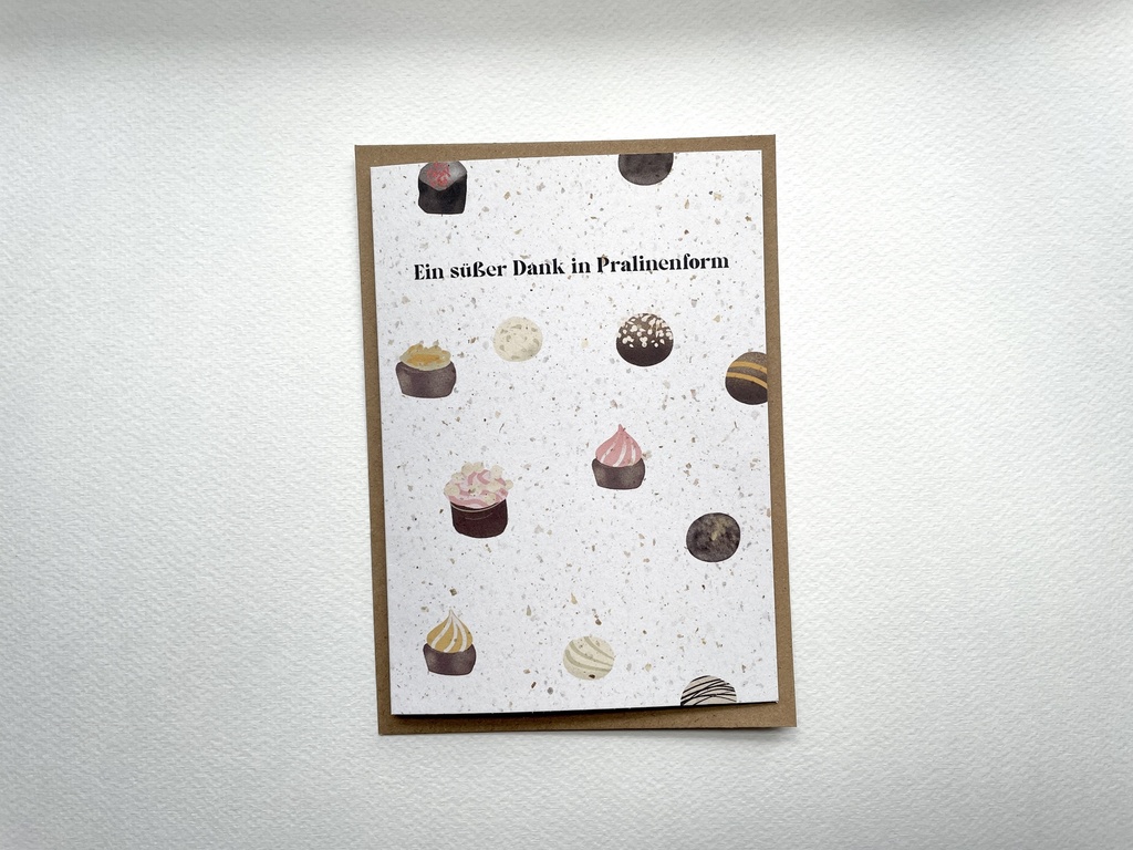 Elena Klein - Klappkarte mit Umschlag - Pralinenparadies - Pralinenparadies zum Geburtstag