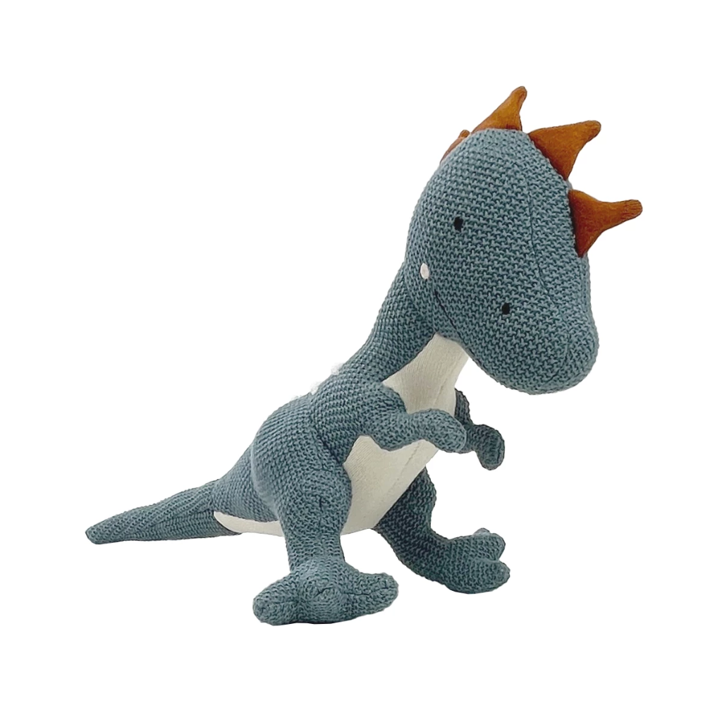 Mea Lini - Stoffpuppe Dino klein blau 15x40cm