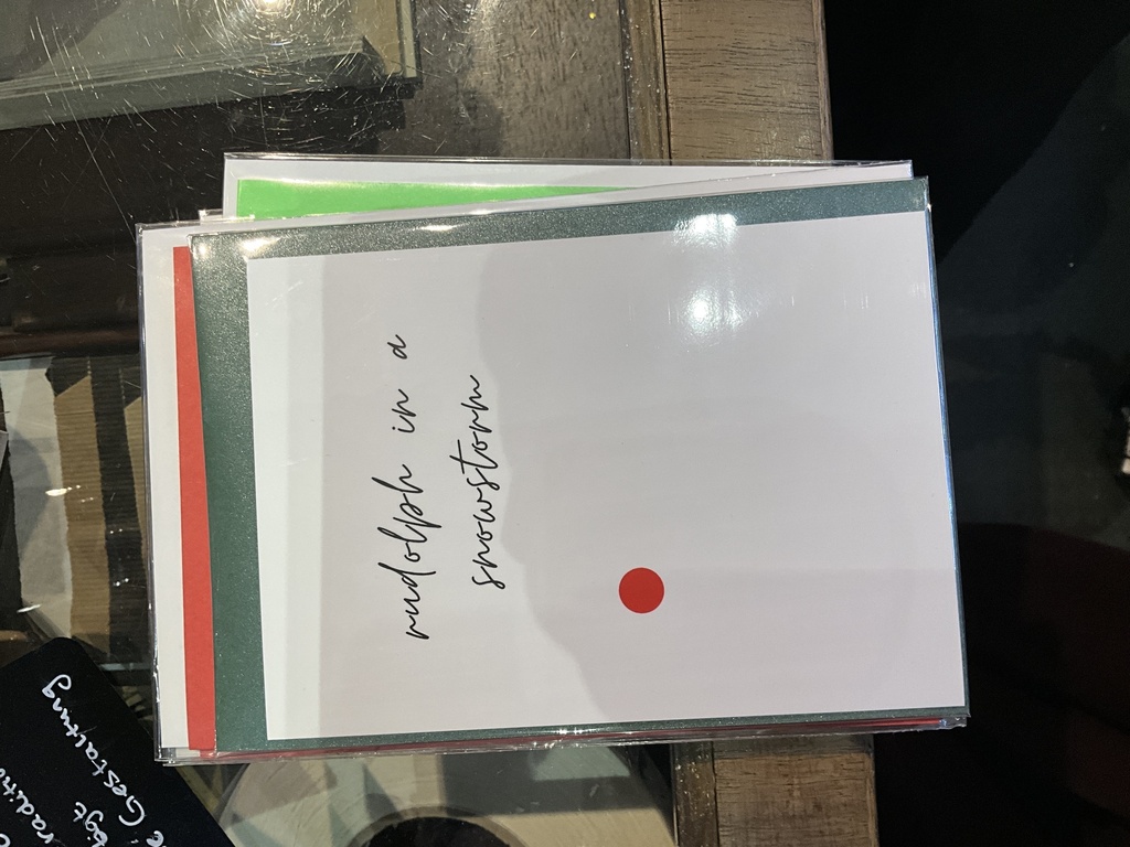 Postkarte - Rudolph in a snowstorm inklusive Kuvert