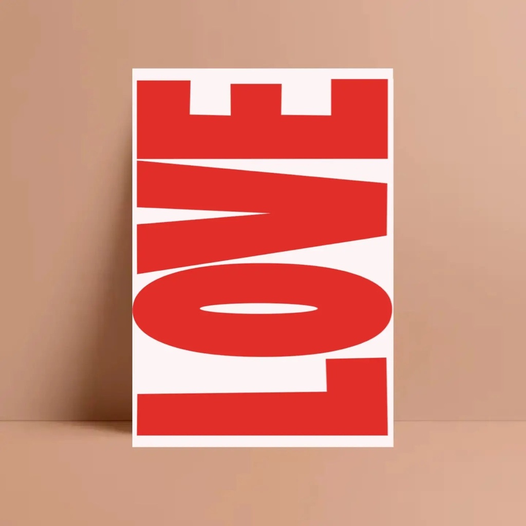 Hej Ibiza - Postkarte - Love (rot/weiss)