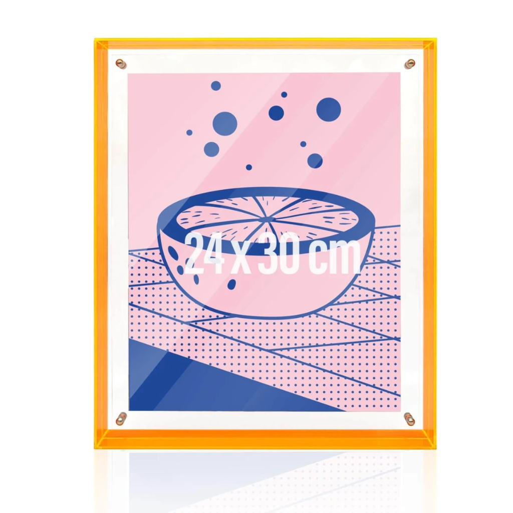 Mea Living - Neon Bilderrahmen Acryl 24x30 cm orange