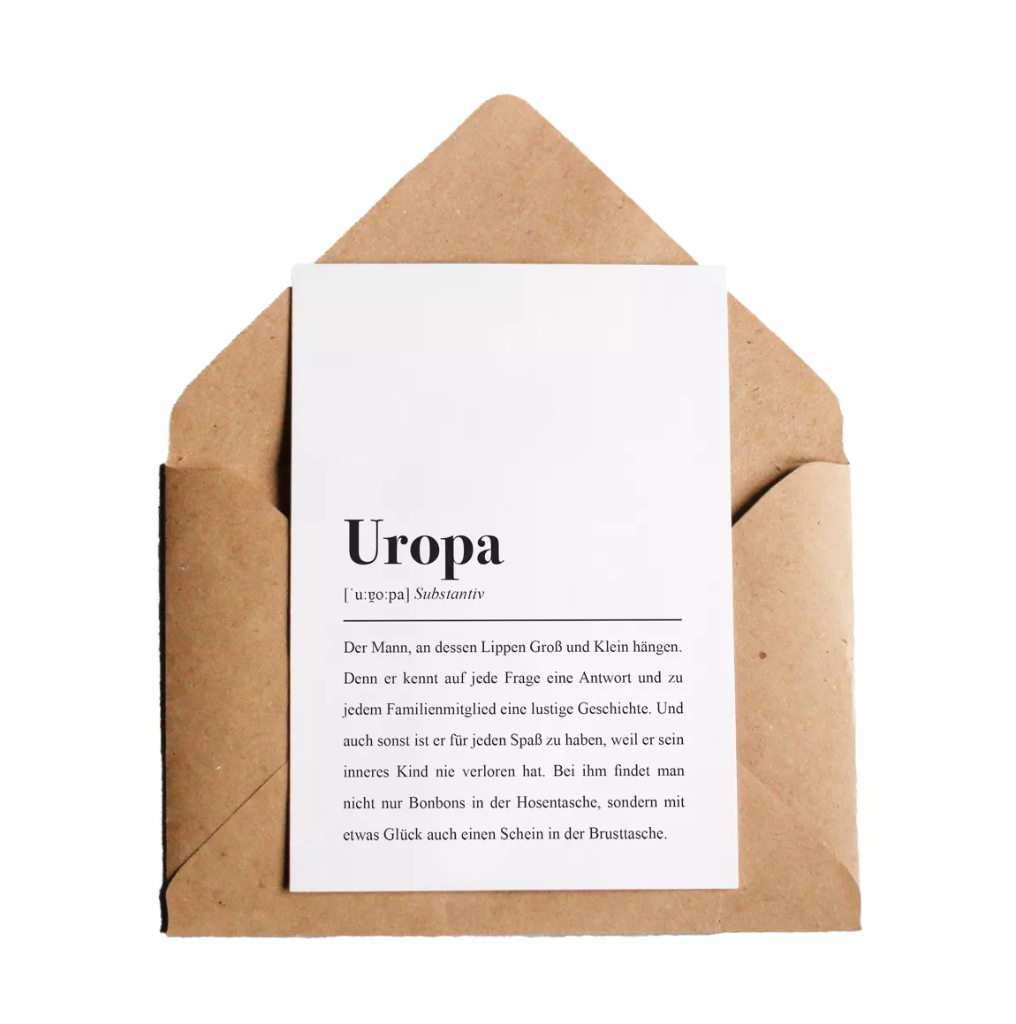 Aemmi - Klappkarte mit Umschlag - Uropa