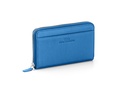 OKKA soft | azurblau | silber | genarbt