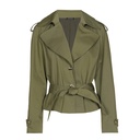 Caroline Biss - SHORT TRENDY COTTON TRENCH COAT khaki