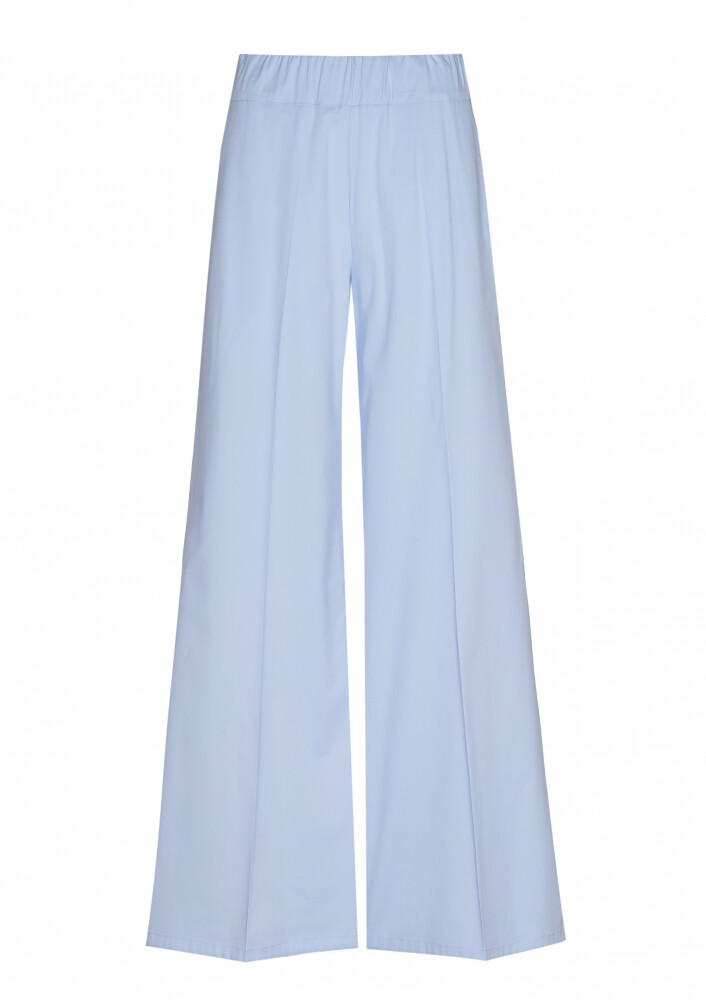 Caroline Biss - COMFORTABLE PALAZZO PANTS IN COTTON, NORMAL WAIST light blue
