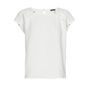 Caroline Biss - SHORT STRAIGHT TOP WITH SHOULDER EFFECT off white