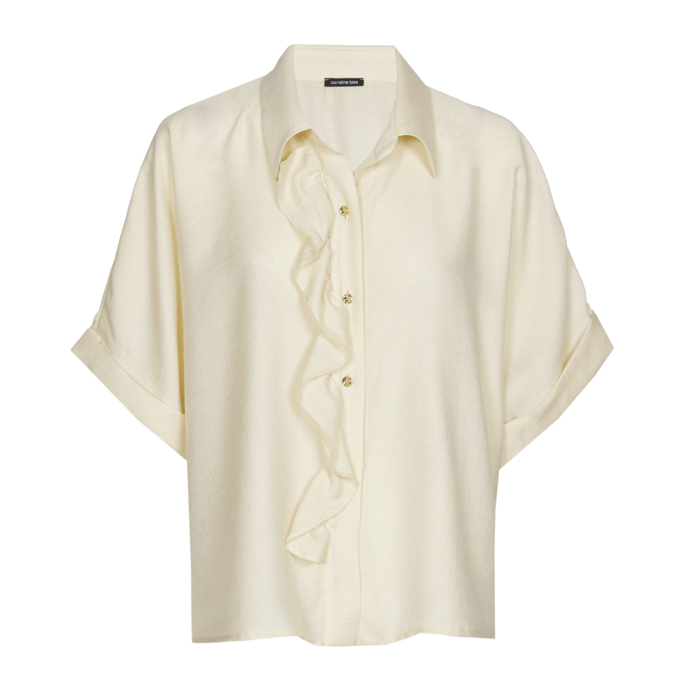 Caroline Biss - LOOSE-FITTING BLOUSE WITH FLOUNCE EFFECT cream