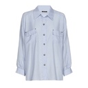 Caroline Biss - OVERSIZED LOOSE BLOUSE WITH ELEGANT SHEEN light blue