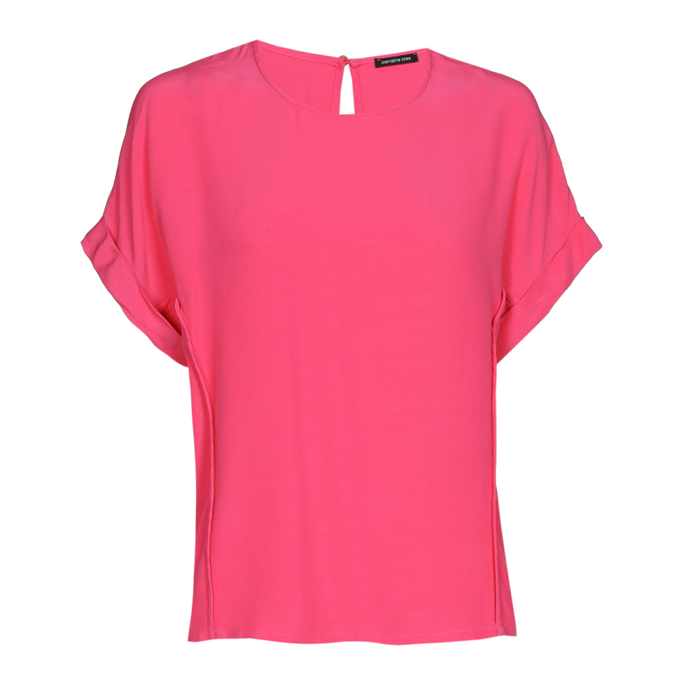 Caroline Biss - SHORT STRAIGHT TOP Fuchsia