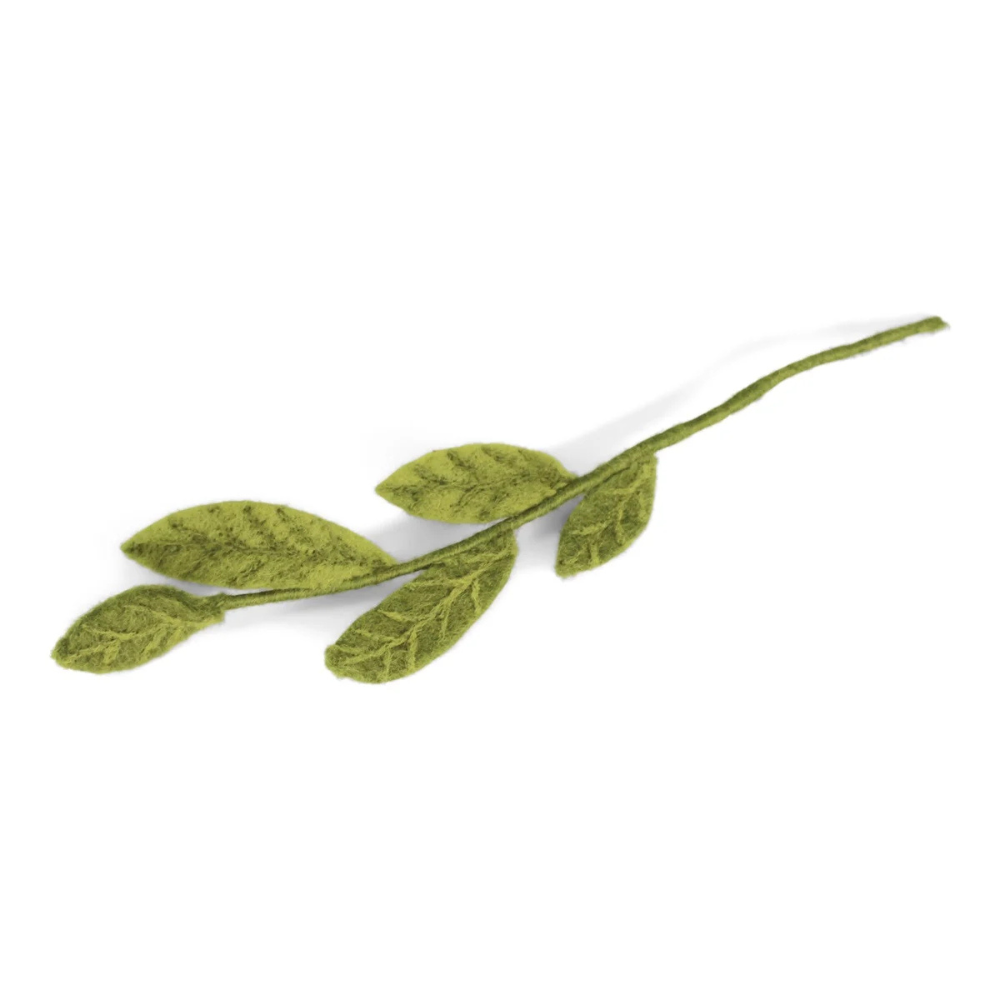 Gry & Sif (Filz) - Branch with Mix Green Leaves