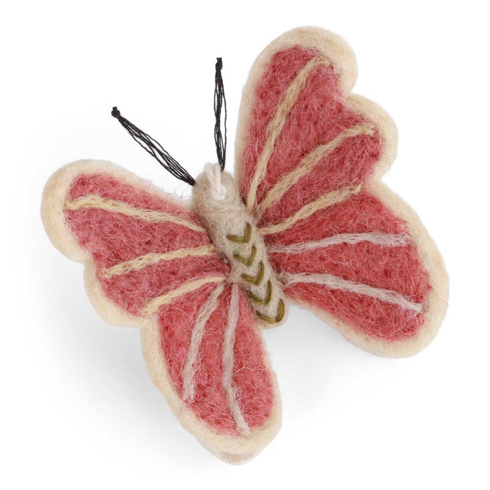 Gry & Sif (Filz) - Butterfly - Dusty Red