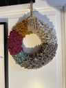 MiezeSchindler - handgemachter Kranz aus recycelten Stoffen - bunt Filz ø25cm