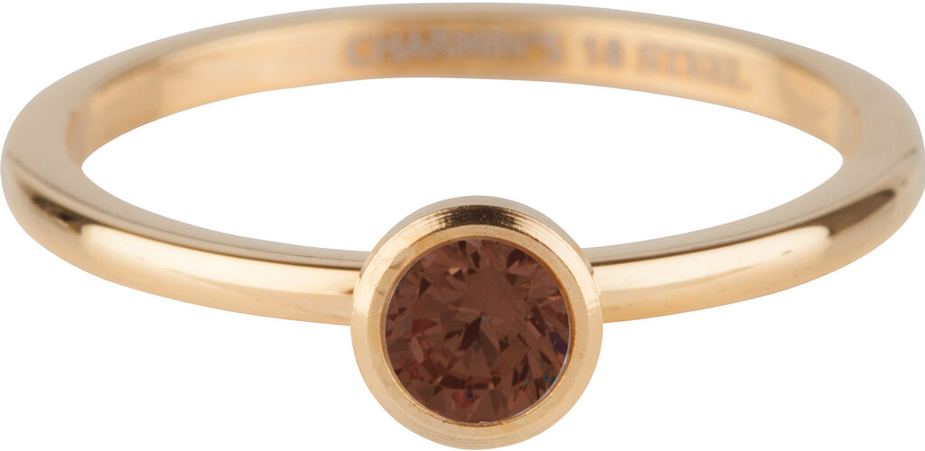Charmins Ring - R1044 - Stylish Ring Bright Gold Brown