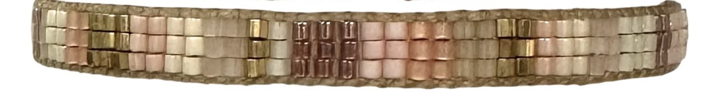 LeJu - BP3L04SS25-03 - BRACELET, GLASS BEADS, METALLIC THREADS