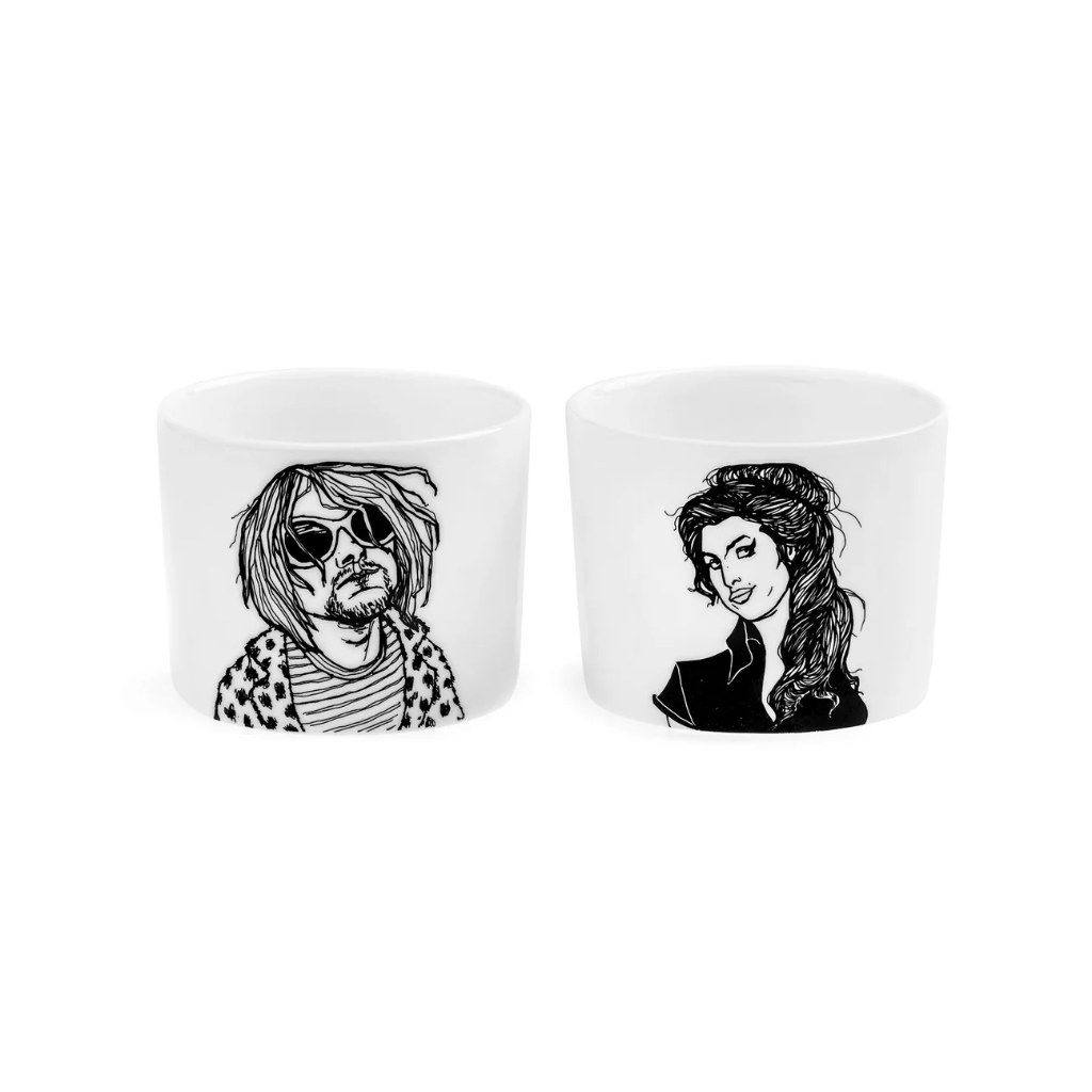 Polonapolona - Espresso cup set of 2 - The delicious grunger + the soulful rockabilly