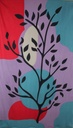 Les belles vagabondes - Schal Foulard Coton Bio Sycomore Rouge Red - 100% Biobaumwolle
