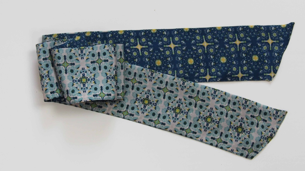 Les Belles Vagabondes - Seidenschal Bandeau Casablanca Jaune Yellow