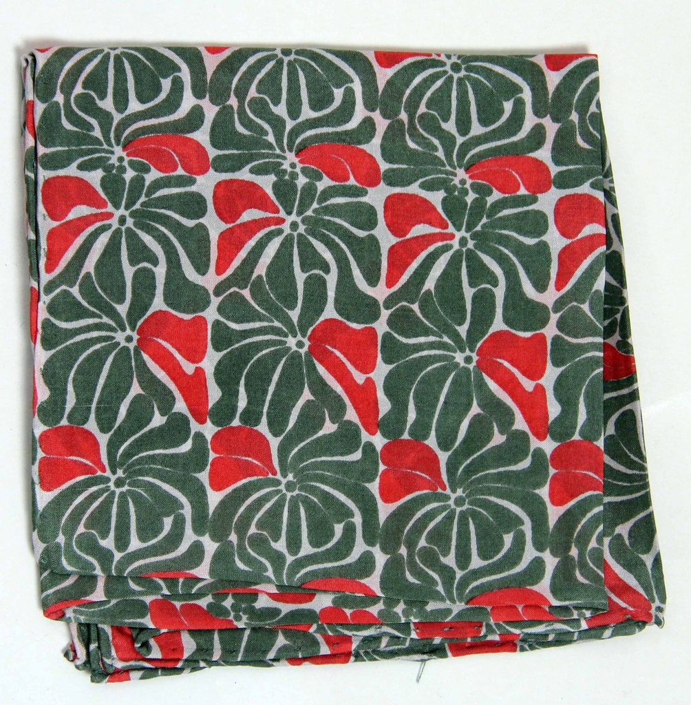Les Belles Vagabondes - Seidentuch Mini Plumeria Kaki