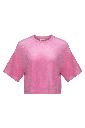 MDMD - Frottee Crop T-Shirt - rosa