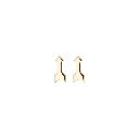 Jeberg Jewellery - Arrow studs gold