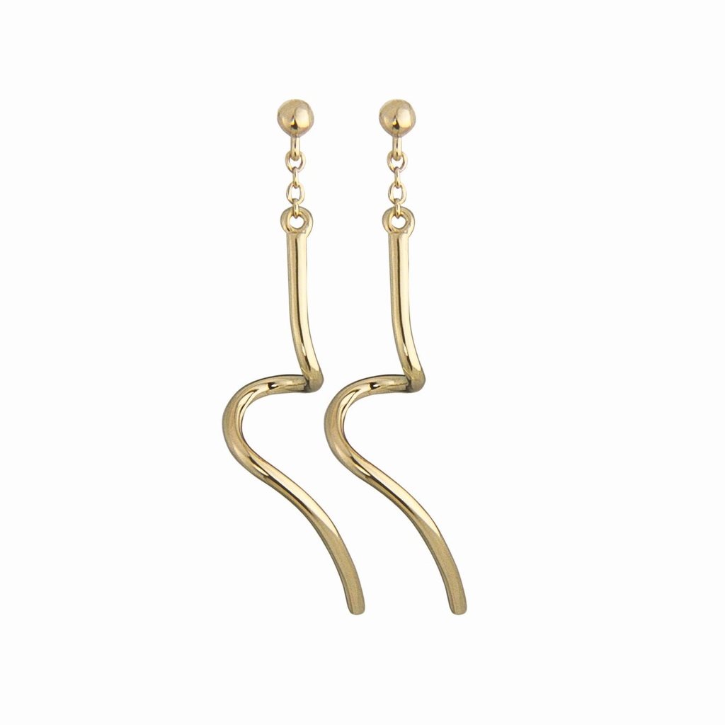 Jeberg Jewellery - Twirl petite earring gold opt
