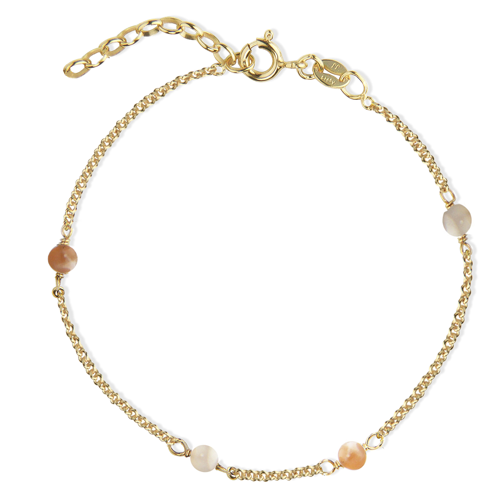 Jeberg Jewellery - Love Eye bracelet round nude moon tone gold