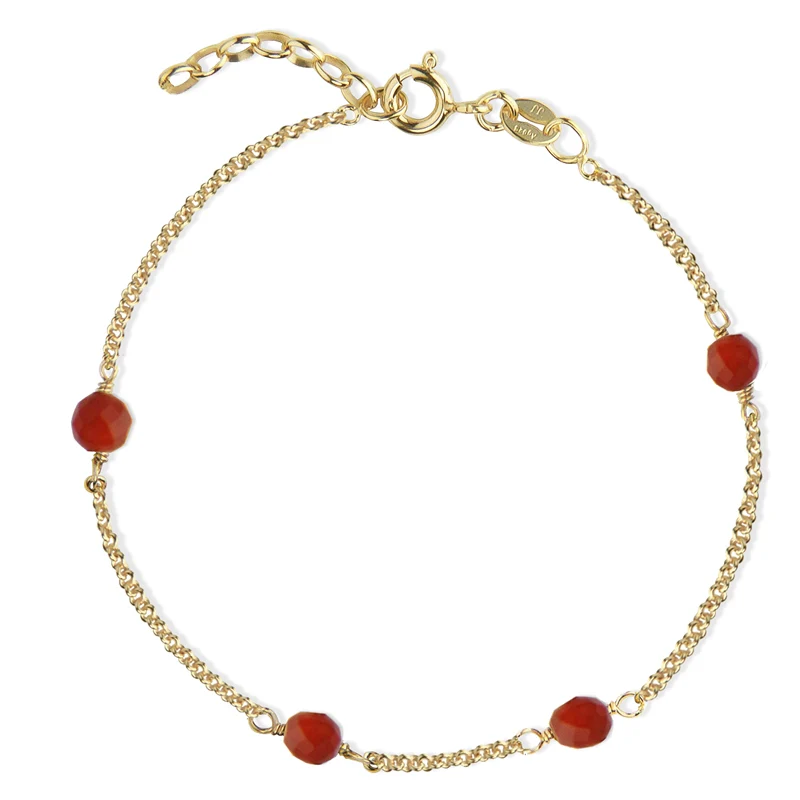 Jeberg Jewellery - Love Eye bracelet gold carneol 