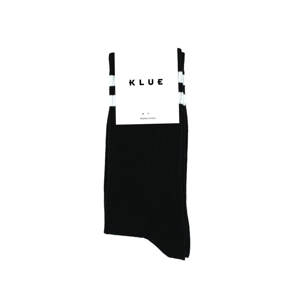 Klue - Tennis sport socks | black white | organic cotton