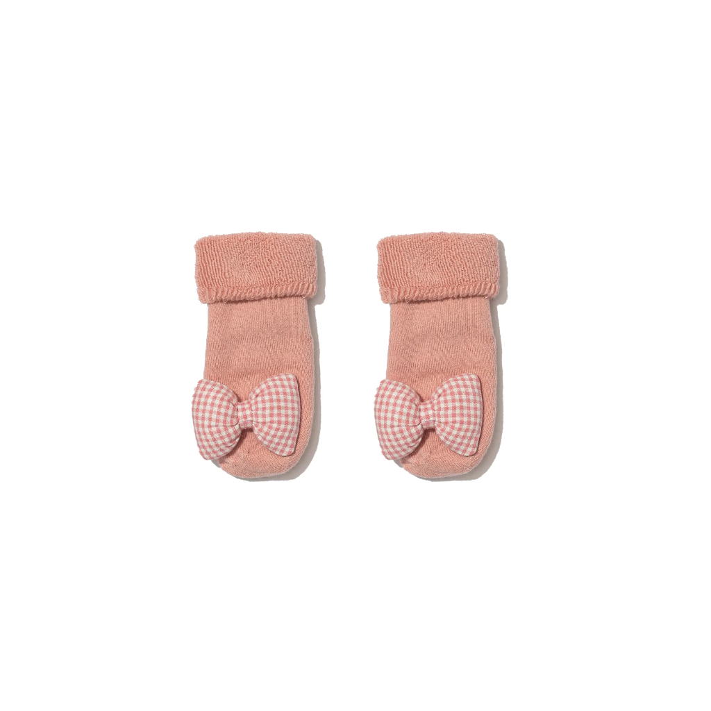 MDMD - Magic Shoes pink bow (0-1 Jahre) Babysocken