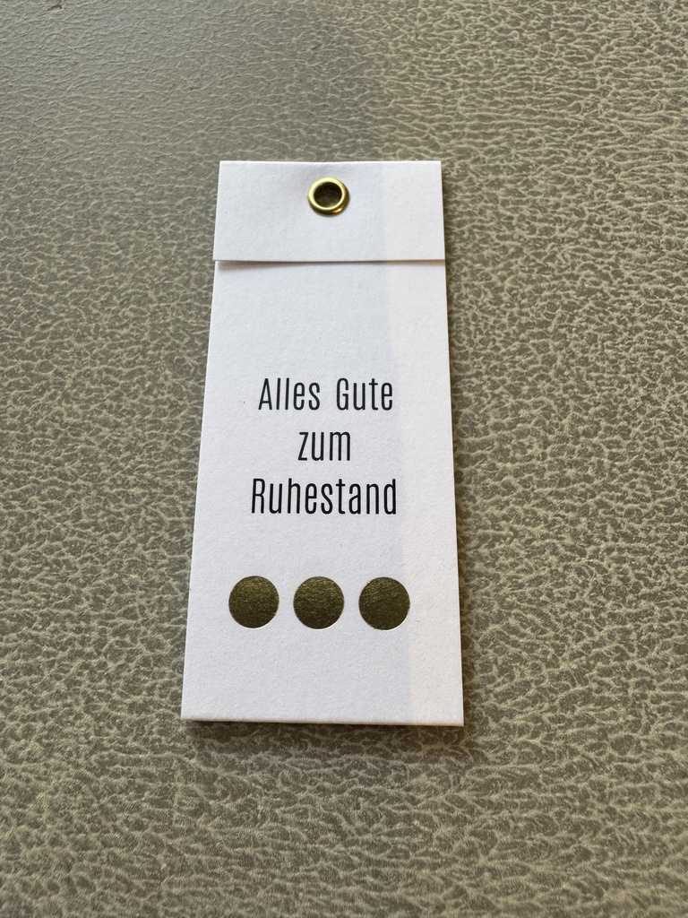 Passerelle - Mini Karte - Punkt Alles Gute zum Ruhestand