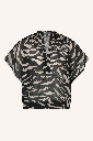 By Bar - Vina Zebra Blouse - 970 Black Zebra Print
