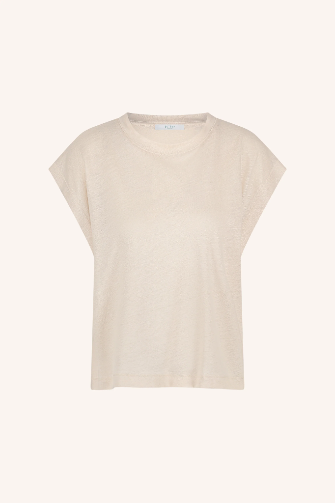 By Bar - Mason Linen Top - 025 Oyster