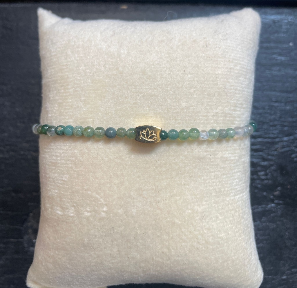 Mas Jewelz - Edelstein Armband - Moosachat - 3mm model 1