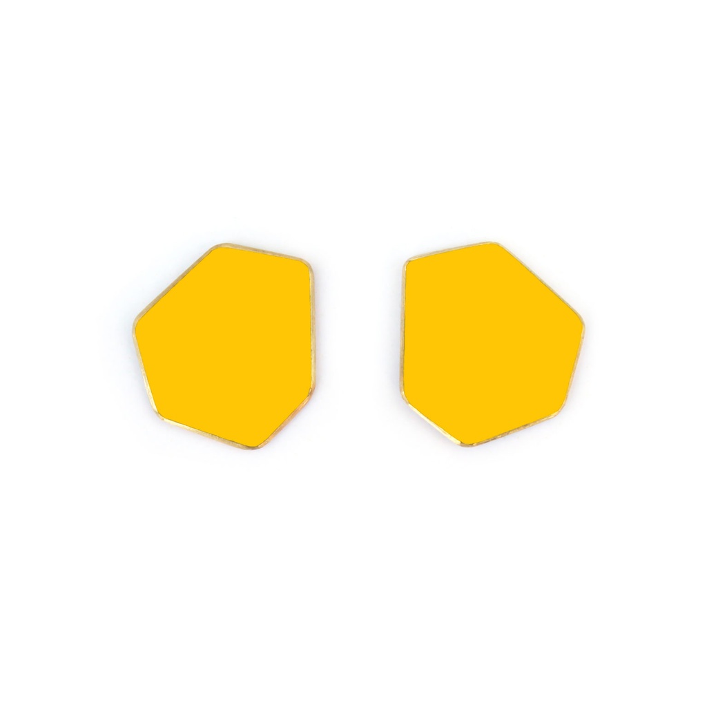 Lisa Kroeber Jewellery Art - Earclips mini - Traffic Yellow