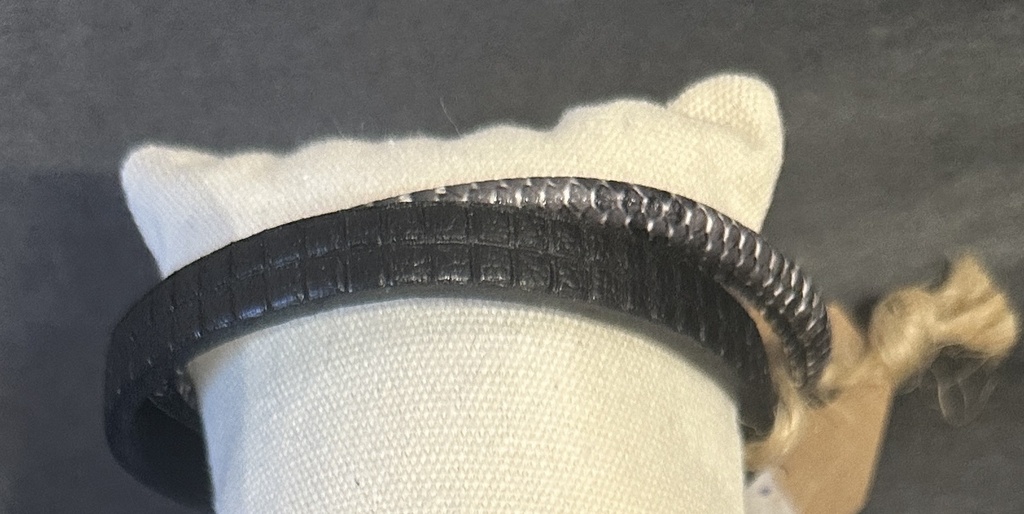Herrenarmband doppel Mix Metallschnalle - schwarz/grau