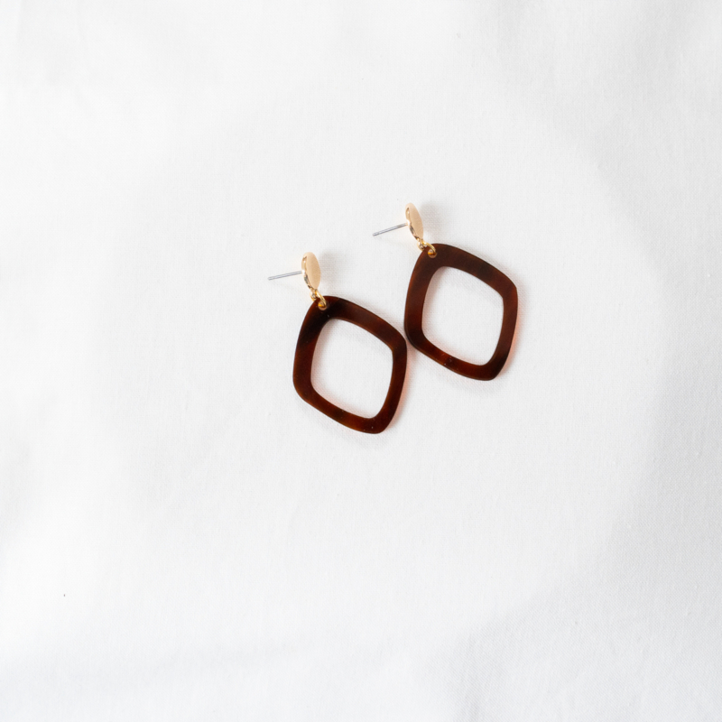 Studio Nok Nok - Ohrringe Timeless 18 Goldbrown