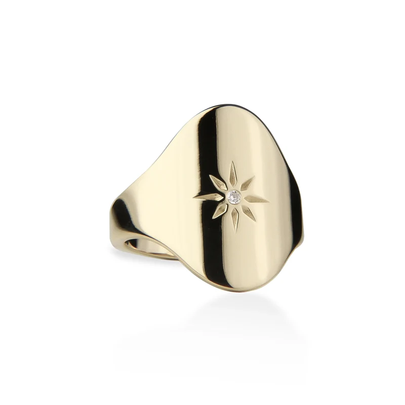 Jeberg Jewellery - Pretty Powerful Signet Ring gold - 60550