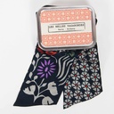 Les Belles Vagabondes - Seidenschal Bandeau Clematite Marine Navy