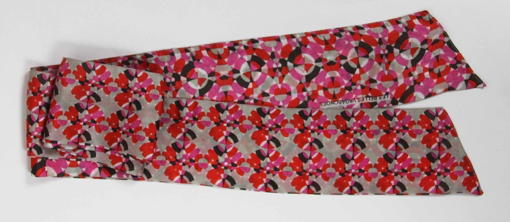 Les Belles Vagabondes - Seidenschal Bandeau Fragment Fuchsia