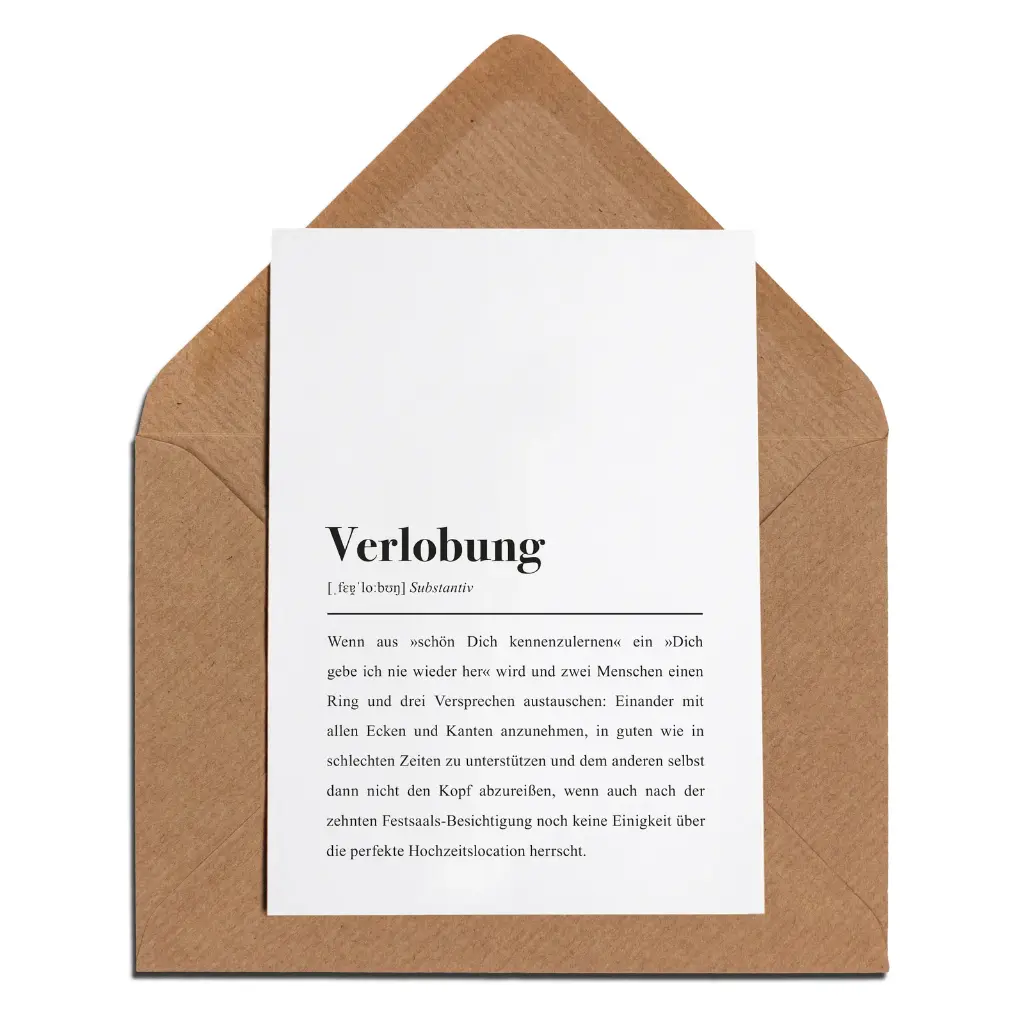 Aemmi - Klappkarte mit Umschlag - Verlobung
