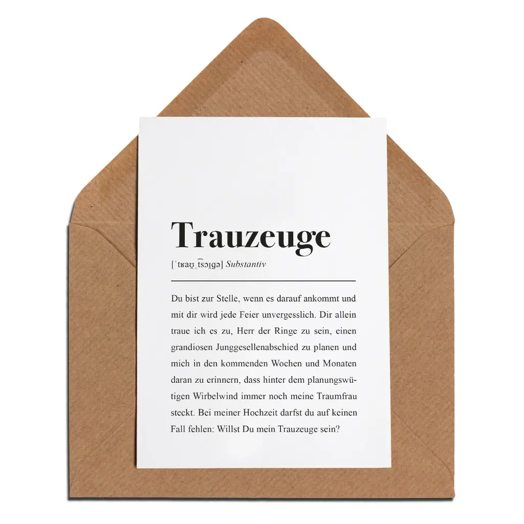 Aemmi - Klappkarte mit Umschlag - Trauzeuge