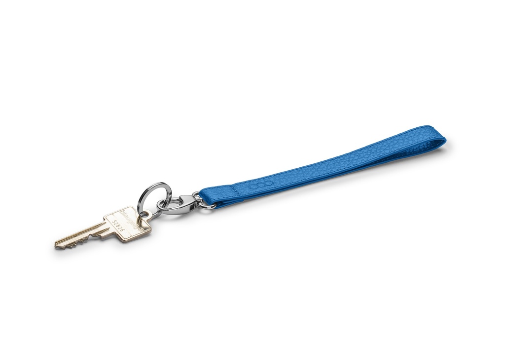 Schlüssel-Loop | azurblau | silber | genarbt