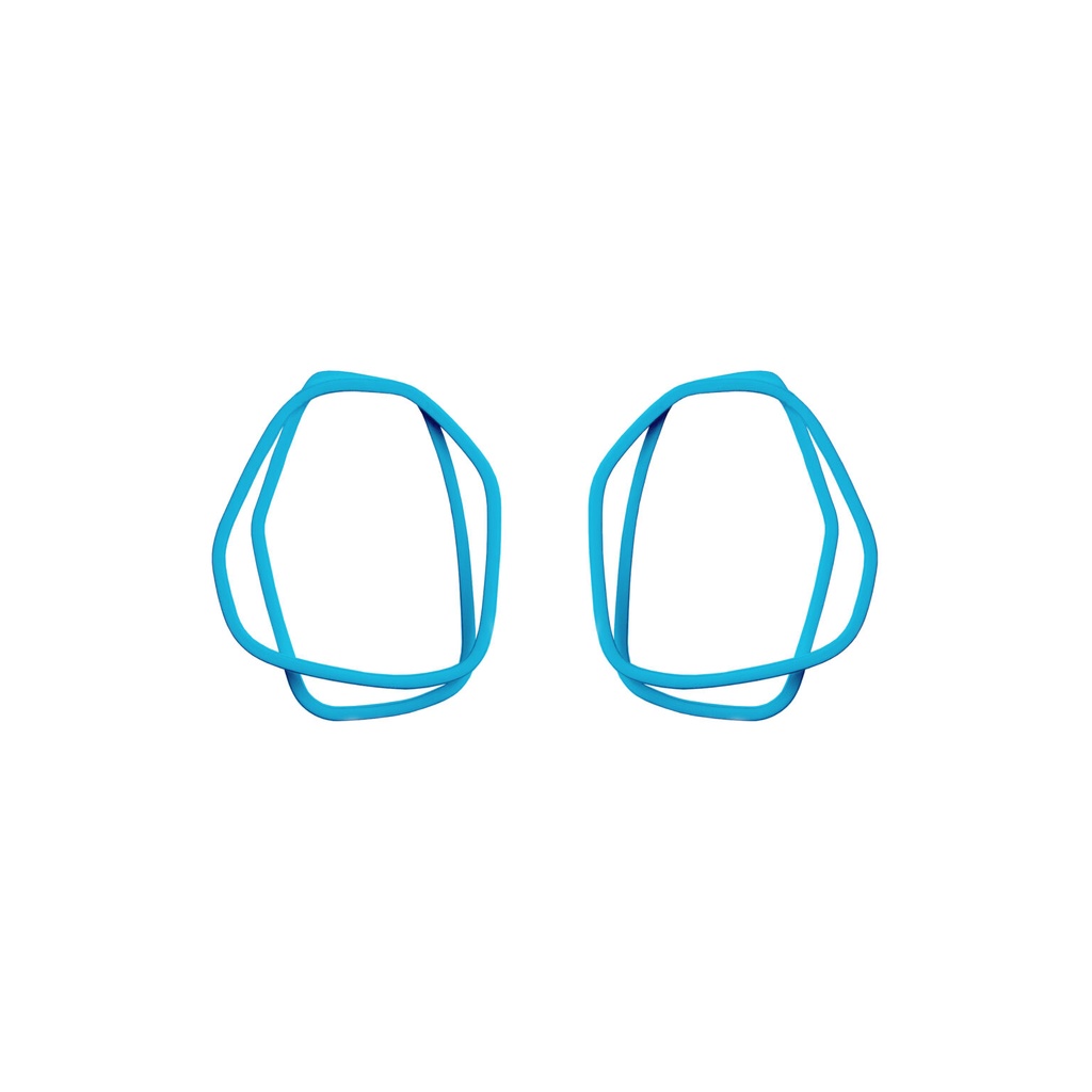 Lisa Kroeber Jewellery Art - Earrings Loops - Light Blue