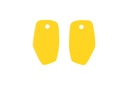 Lisa Kroeber Jewellery Art - Earrings Mix&Match PLATES, Traffic Yellow