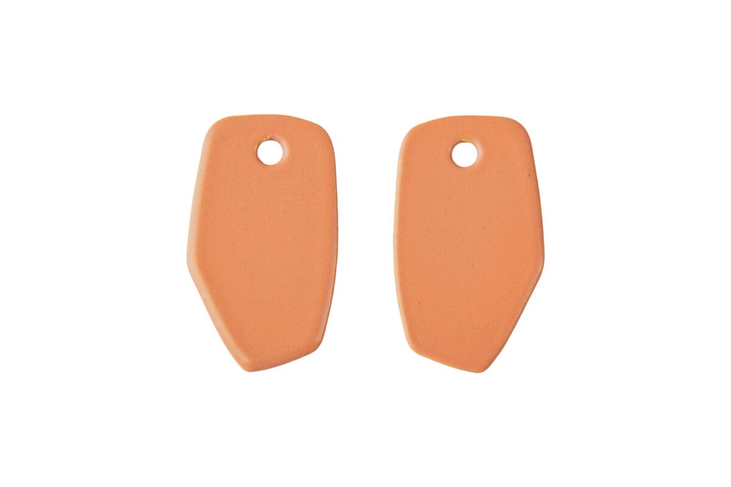 Lisa Kroeber Jewellery Art - Earrings Mix&Match PLATES, Beige Red