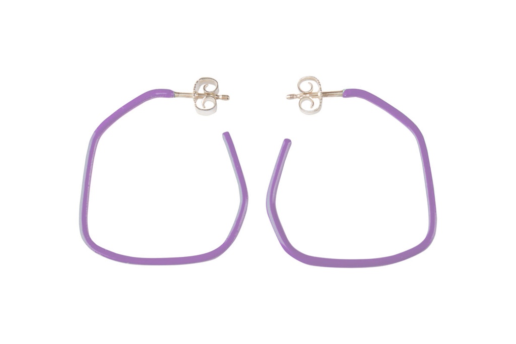 Lisa Kroeber Jewellery Art - Earrings Lines - Lilac