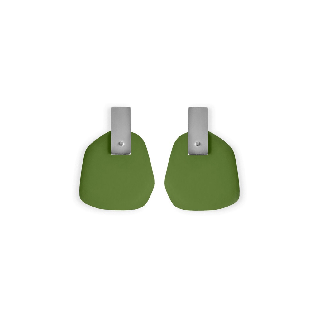 Lisa Kroeber Jewellery Art - Earrings Flower Petals - Fern green
