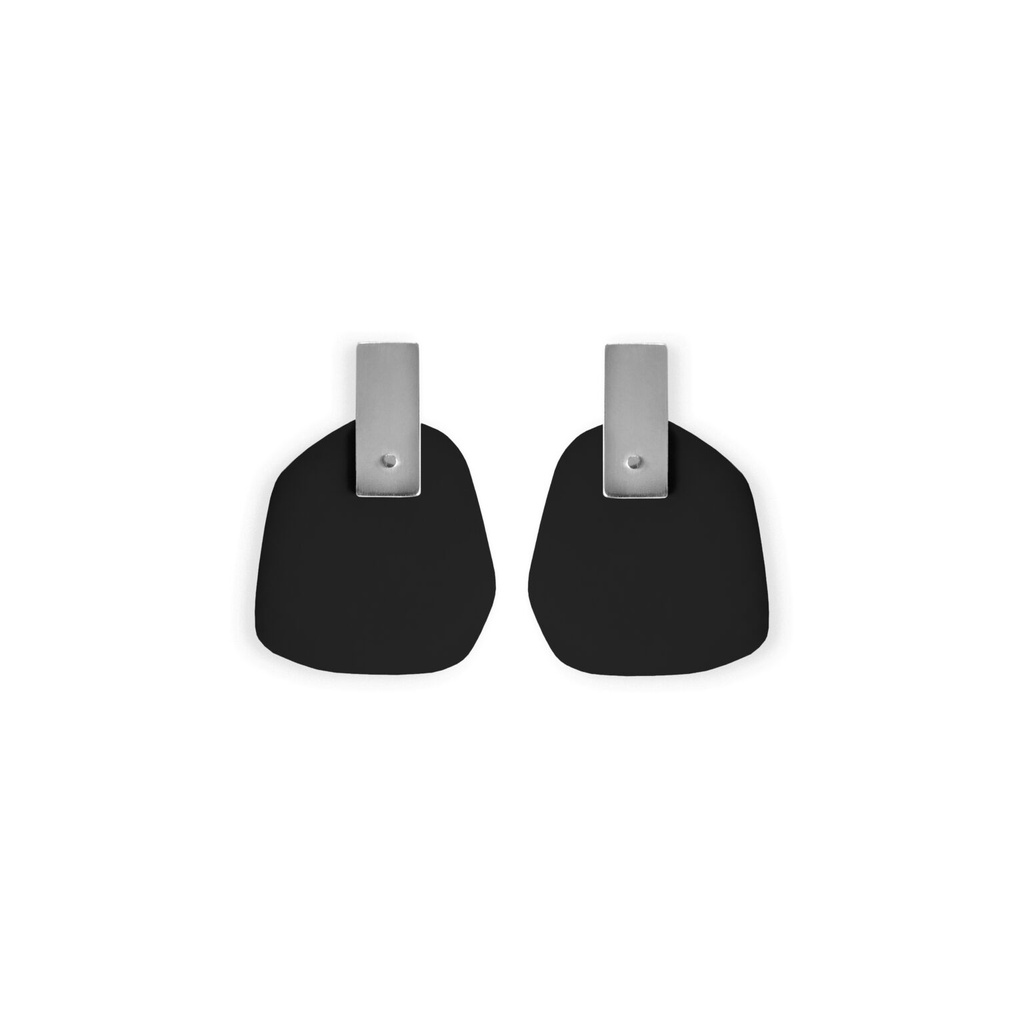 Lisa Kroeber Jewellery Art - Earrings Flower Petals - Jet Black