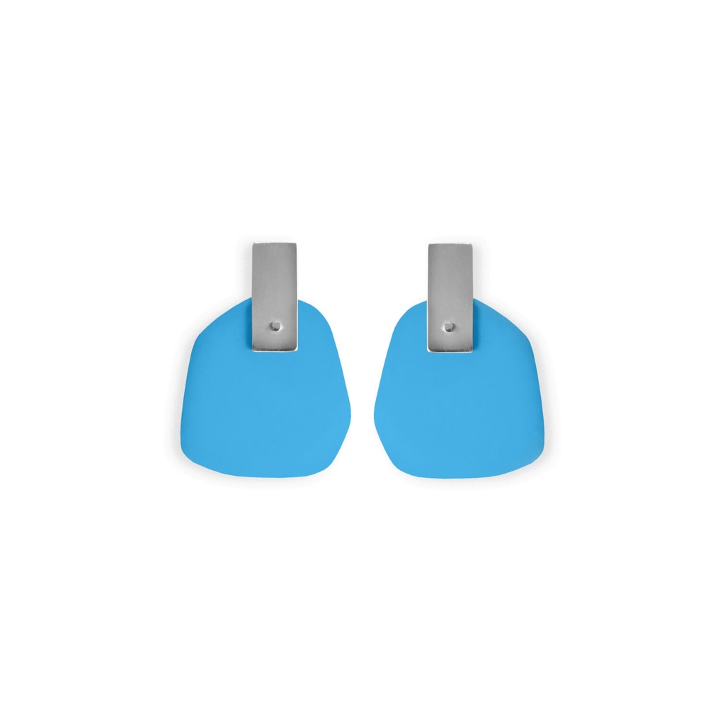 Lisa Kroeber Jewellery Art - Earrings Flower Petals - Light Blue
